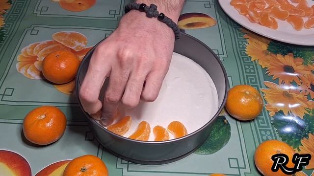 ?МАНДАРИНОВЫЙ ЧИЗКЕЙК БЕЗ ВЫПЕЧКИ/ЯРКО/СОЧНО/ВКУСНО?#чизкейк #фрукты #десерт #вкусно #кулинария #ед смотреть онлайн