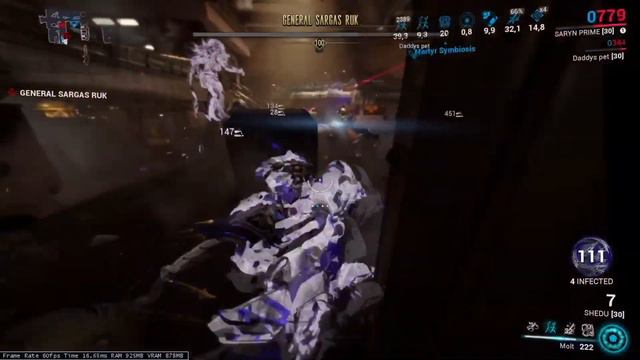 Warframe sortie - LVL 100 Sargas Ruk - Saryn prime смотреть онлайн