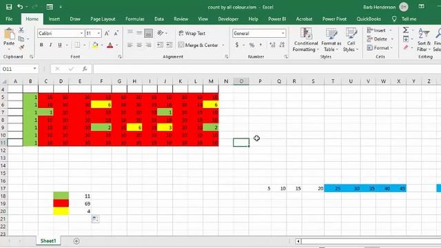 Count by all coloured cells in Excel смотреть онлайн