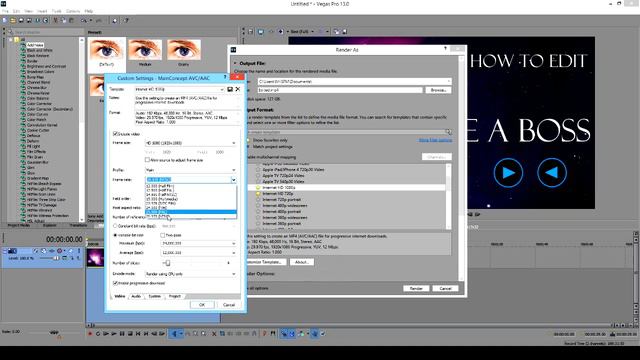 Sony Vegas - How to render a video at 60 fps смотреть онлайн