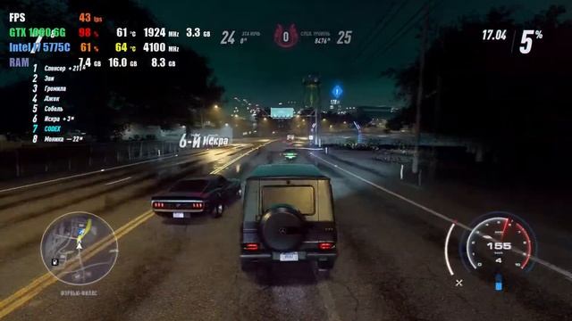 GTX 1060 6gb Intel Core i7-5775C test Need for Speed™ Heat смотреть онлайн