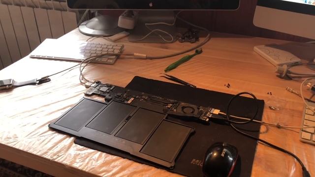 Залили MacBook Air 13” Early 2014 A1466 диагностика
