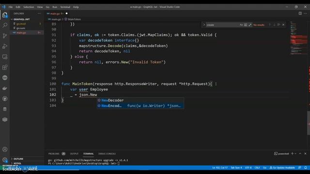 JWT Authorization in GRAPHQL API using Golang | GRAPHQL Golang смотреть онлайн