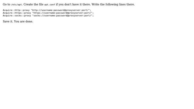 Ubuntu: How to configure proxy authentication to work with Ubuntu Software Center? смотреть онлайн