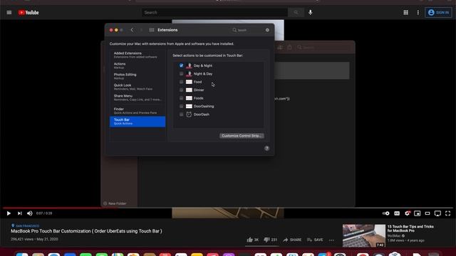 MacBook Pro Touch Bar Customization (Order DoorDash food using Touch Bar) смотреть онлайн