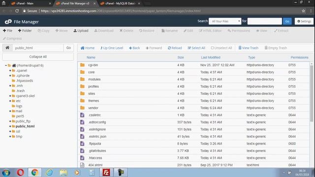 Installing Drupal 8 4 5 with cpanel and Filezilla Manual смотреть онлайн