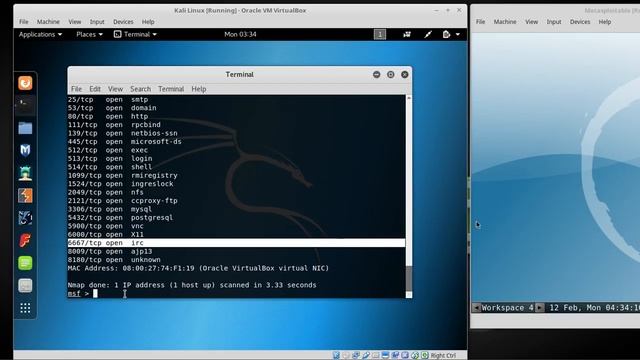 Hacking with metasploit into metasploitable using IRC unreal 3.2.8.1 exploit смотреть онлайн