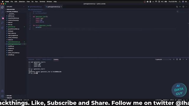 Let's code | Python generators - Yield | aidataguy смотреть онлайн