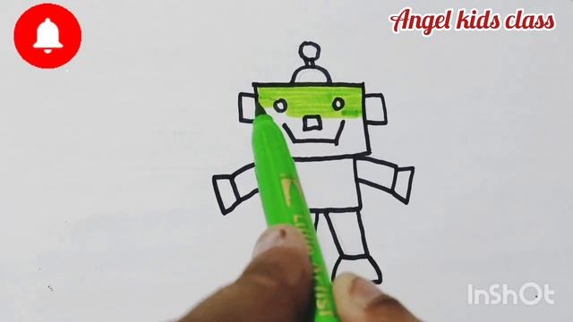 Robot drawing and coloring for kids and toddlers ? | robot drawing easy #robot #drawing смотреть онлайн