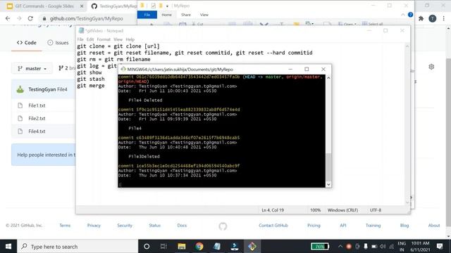 GIT commands - Part 2 | git tutorial for beginners #TestingGyan#VCS#GIT#AutomationTesting#Github смотреть онлайн