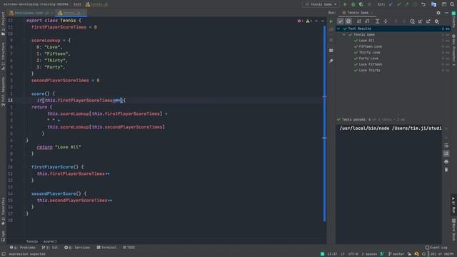 Final Take. Extreme Developing with Kata: Tennis Game use WebStorm and Vim in JavaScript. смотреть онлайн