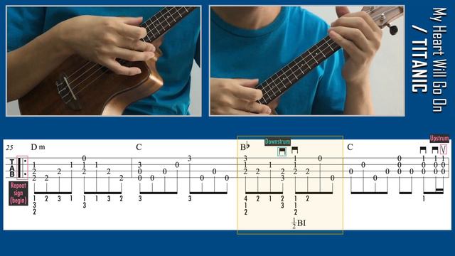 My Heart Will Go On / TITANIC (Ukulele) [TAB] смотреть онлайн