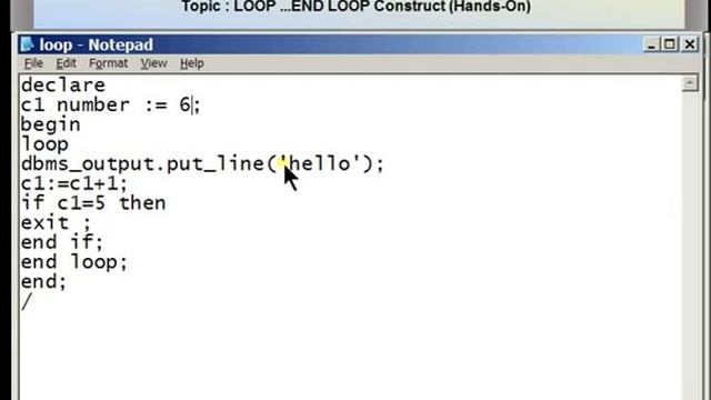 Oracle pl sql tutorial - Loop Statement #16 смотреть онлайн
