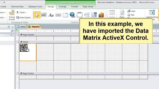 Create 2D Barcodes in Microsoft Access using the ActiveX Control смотреть онлайн