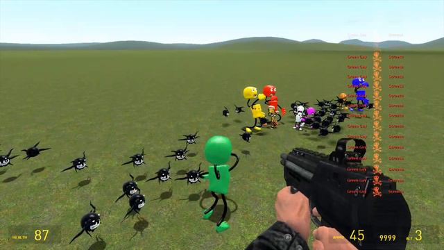 ALL COLORS GREEN GUYS 3D SANIC CLONES MEMES [Garry's Mod] смотреть онлайн