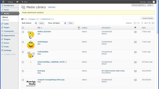 WordPress Media Library смотреть онлайн