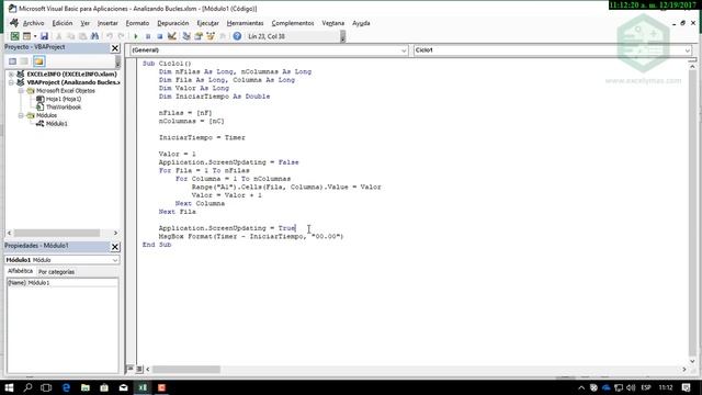 Recorrer Filas y Columnas Parte 11 | Analizando Bucles | VBA Excel 2016 #108 смотреть онлайн