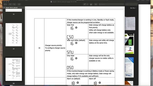 Solar Inverter Settings VM Ii VM Iii VM Iv Inverex | Homage | Growatt | NS | Maxpower