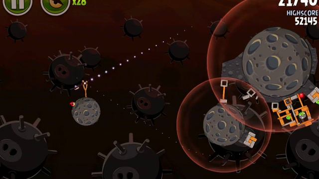 Angry Birds Space Danger Zone level 16 D-16 Danger Zone D-16 3 Stars Walthrough Tutorial смотреть онлайн