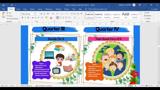 GRADE 3 BULLETIN BOARD of SUBJECT AREAS (Q1-Q4) смотреть онлайн