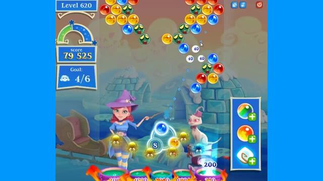 Bubble Witch 2 Saga Level 620 - no boosters смотреть онлайн