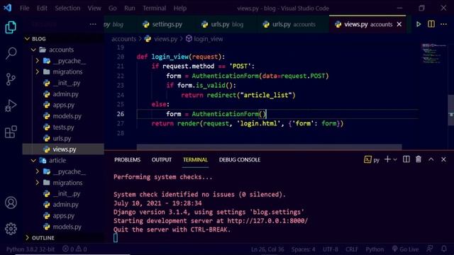 Python Django Tutorials In Hindi | Django login logout method | Part - 25 смотреть онлайн