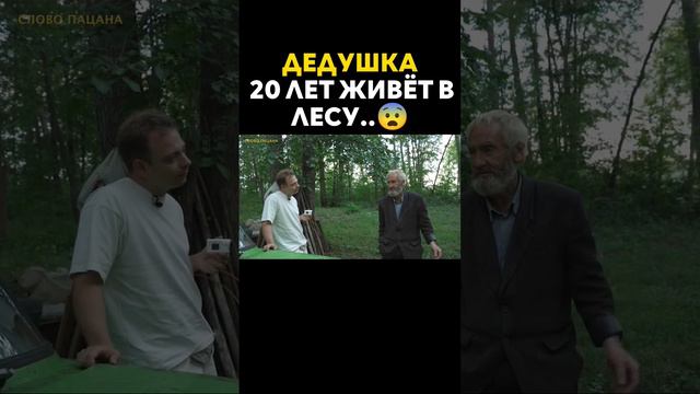 Дедушка рассказывает как 20 лет живёт в лесу..😨 смотреть онлайн