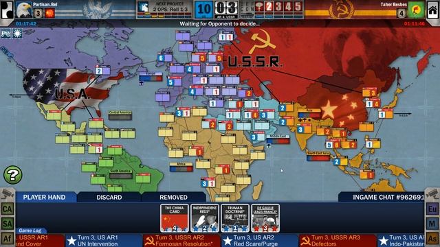 Internet Twilight Struggle League - игра против TaherBesbes смотреть онлайн