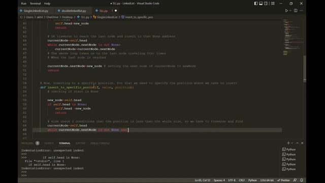 Single Linked List | Python Code смотреть онлайн