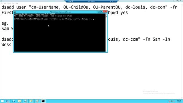 17 Using DSADD To Create User Accounts in the command prompt смотреть онлайн