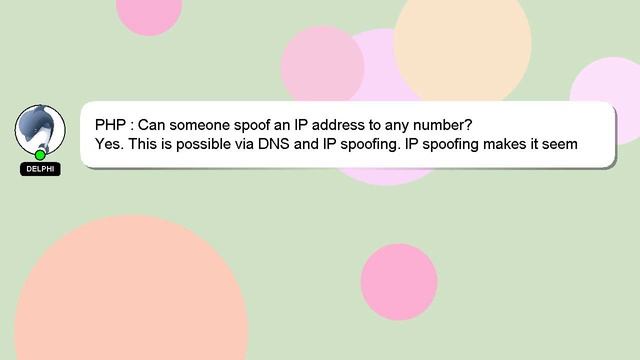 PHP : Can someone spoof an IP address to any number? смотреть онлайн
