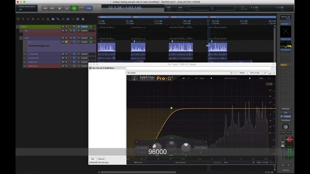 Сравним на слух разницу между 44100 Гц, 48 кГц, 88,2 кГц, 96 кГц. И немного на глаз.