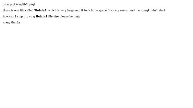 Ubuntu: MySQL is stopping because of ibdata1 file size смотреть онлайн