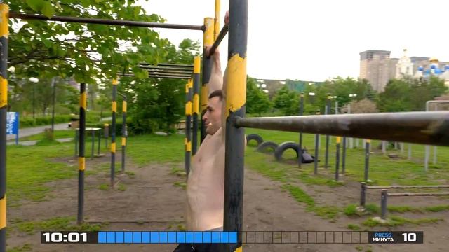 Силовая тренировка на турниках и брусьях [PRESS: Во дворе] смотреть онлайн