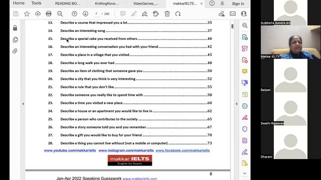 Speaking session IELTS Cue cards 26:1:2022 смотреть онлайн