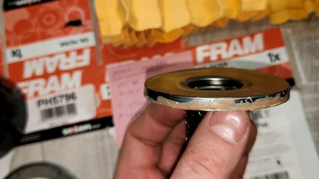 Распил масляного фильтра FRAM PH5796 (Purflux) смотреть онлайн