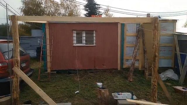 Строю навес для техники своими руками часть первая