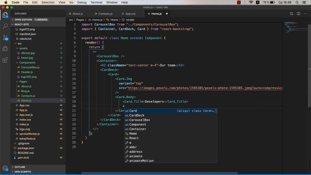 React js сайт с нуля - верстка компоненты Bootstrap смотреть онлайн