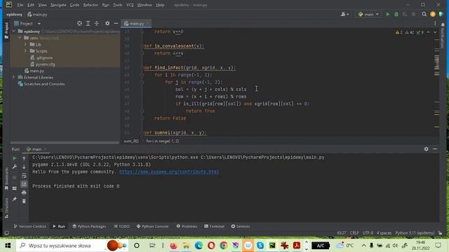 Epidemy | Python | Pygame смотреть онлайн