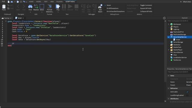 How to create a DataStore with Cash (Roblox Studio Scripting Tutorial 2021) смотреть онлайн