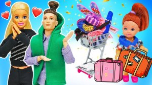 Семья Барби собирается на лыжный курорт  Игры в куклы Барби для девочек