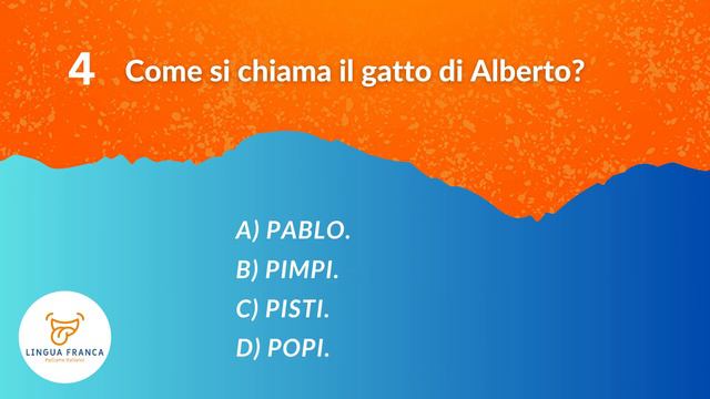 ITALIAN Listening Test for BEGINNERS (A1-A2) - Alberto e il Gatto Persiano смотреть онлайн