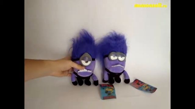 Фиолетовые плюшевые миньоны 2 шт / Plush evil minions 2 pcs смотреть онлайн