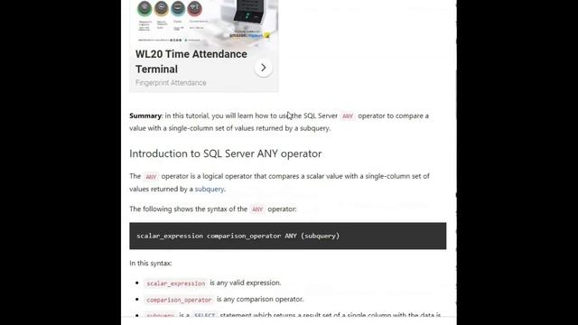 SQL Working with EXISTS, ANY,ALL смотреть онлайн