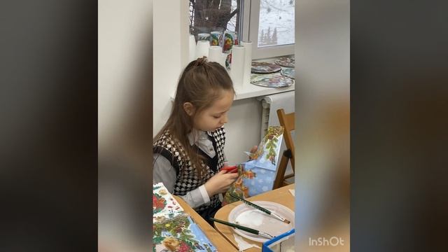 Новогодний проект. Ваза в технике декупаж. смотреть онлайн