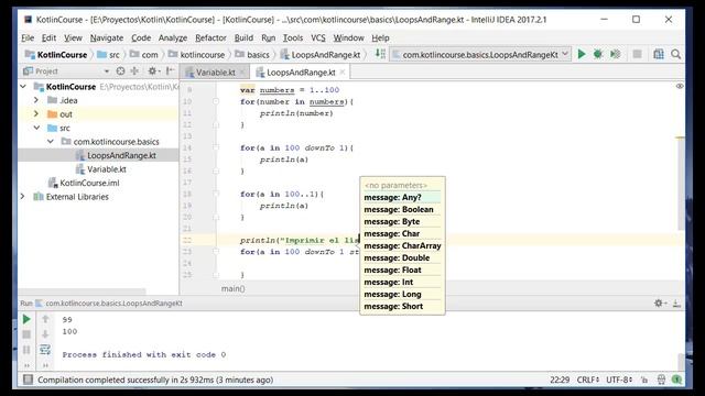 03 Kotlin bucles y rangos смотреть онлайн