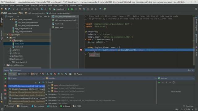 07 User Input - Angular2 Dart Tutorials Eng смотреть онлайн