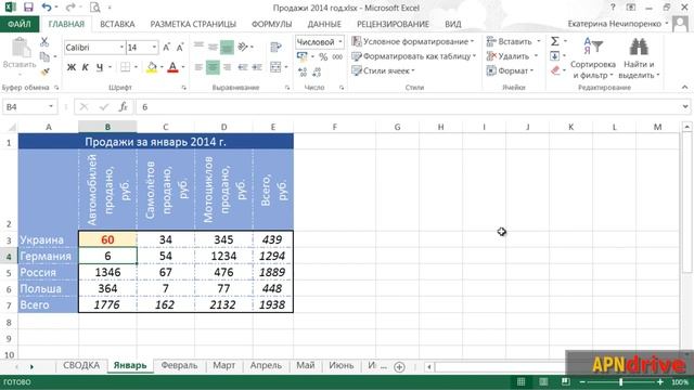 47. Форматирование ячейки MS Excel 2013/2016 смотреть онлайн