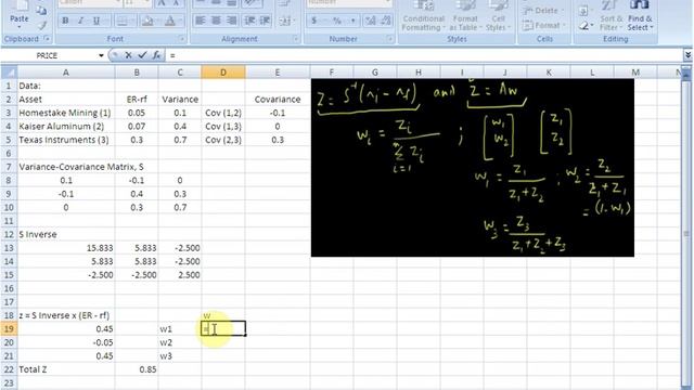 Optimum Portfolio Weights for Maximum Sharpe Ratio: Excel смотреть онлайн