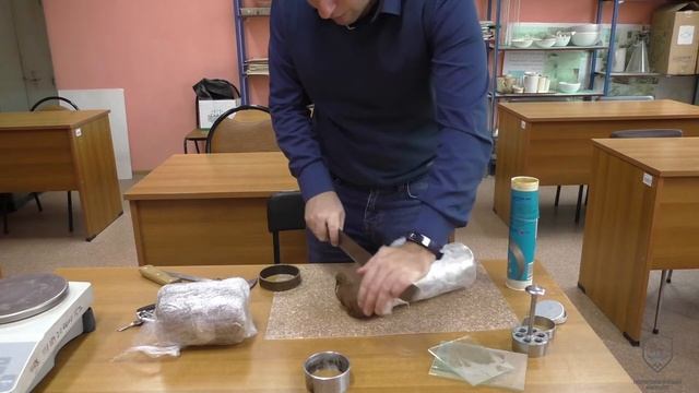 Определение естественной плотности глинистого грунта методом режущего кольца смотреть онлайн